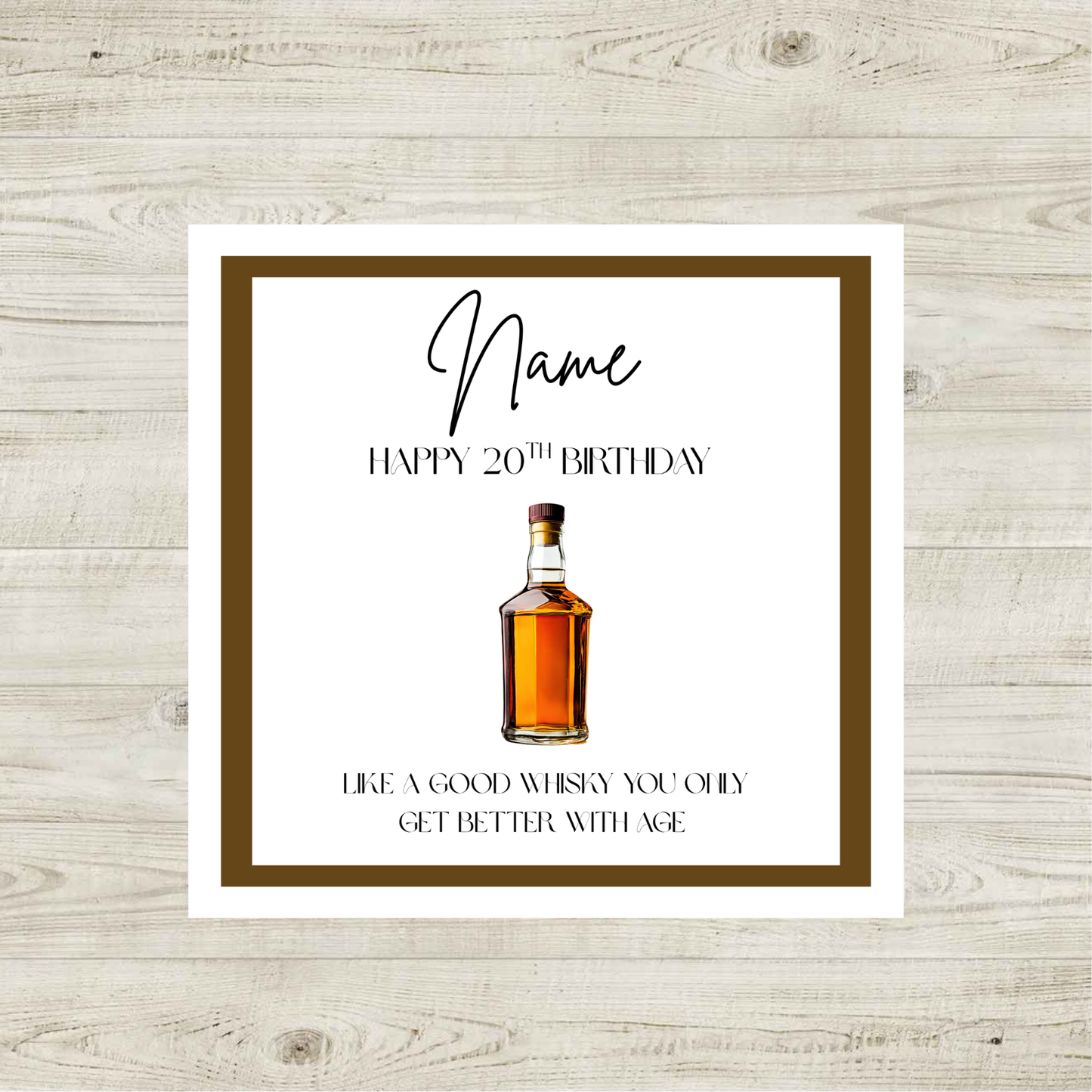 Personalised Whisky Birthday Card Funny Milestone Birthday Card 