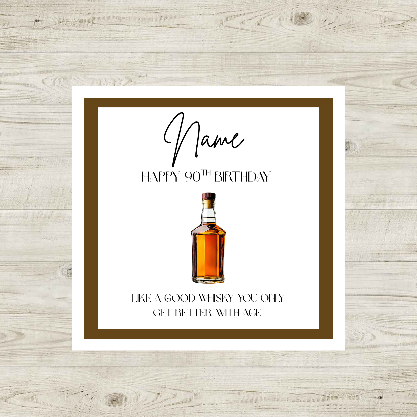 Personalised Whisky Birthday Card Funny Milestone Birthday Card 