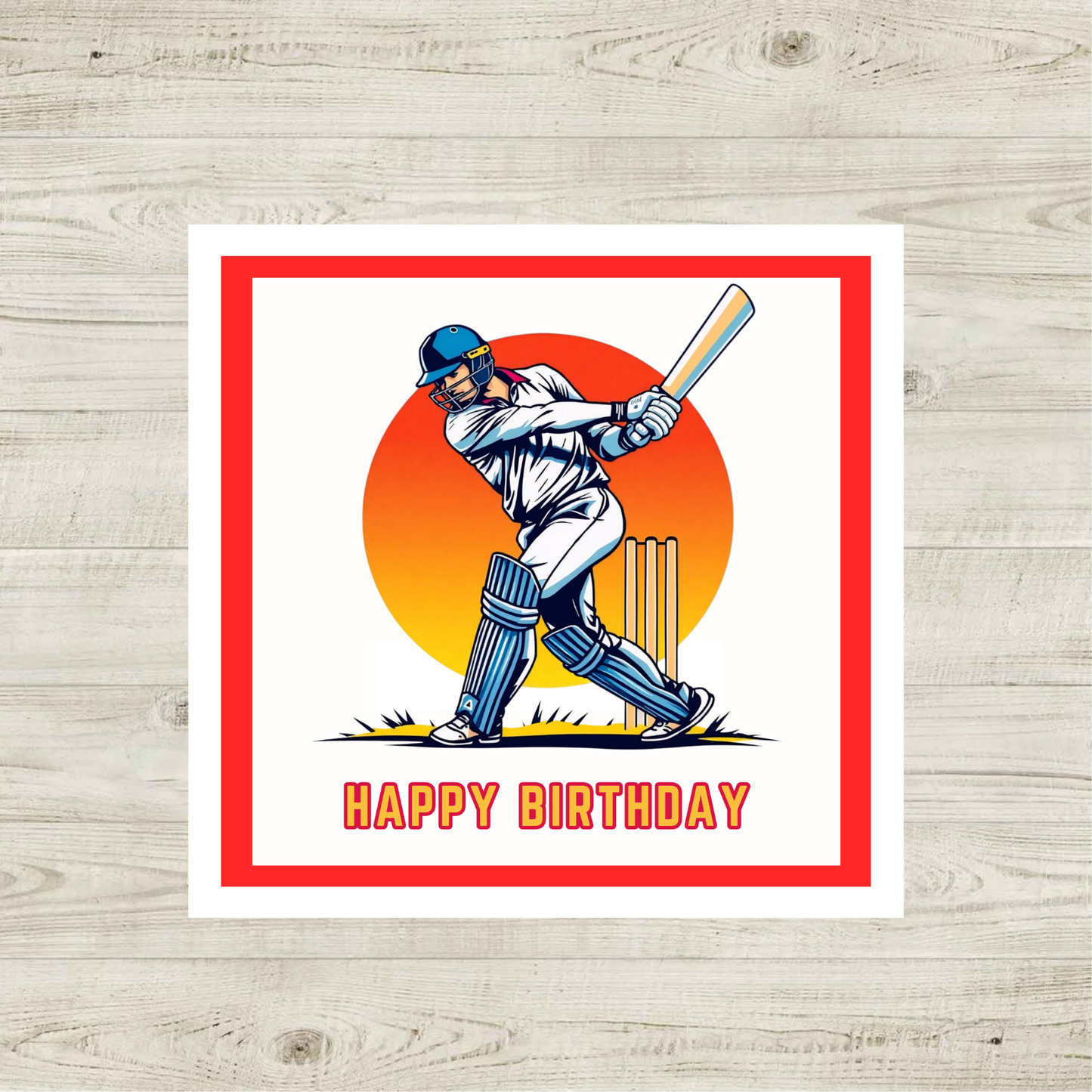 Cricket Player Birthday Card