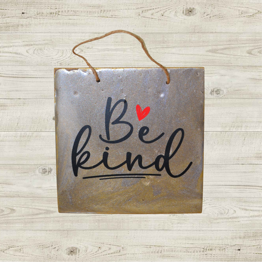 Be Kind Hanging Sign Handmade Rustic Home Decor