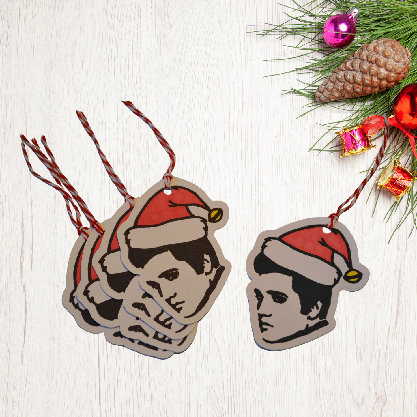 Elvis Presley Christmas Gift Tags Pack of 5 Handmade Tags