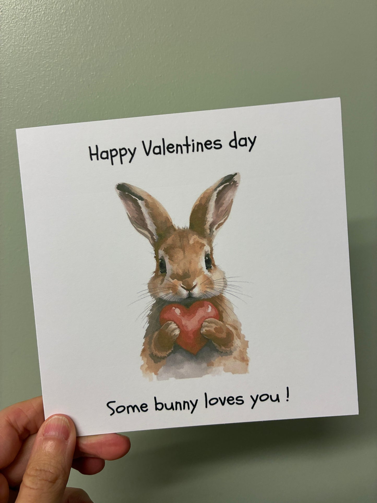 Cute Bunny Valentine’s Day Card – Funny Valentine Card, Some Bunny Loves You, Animal Love Greeting Card
