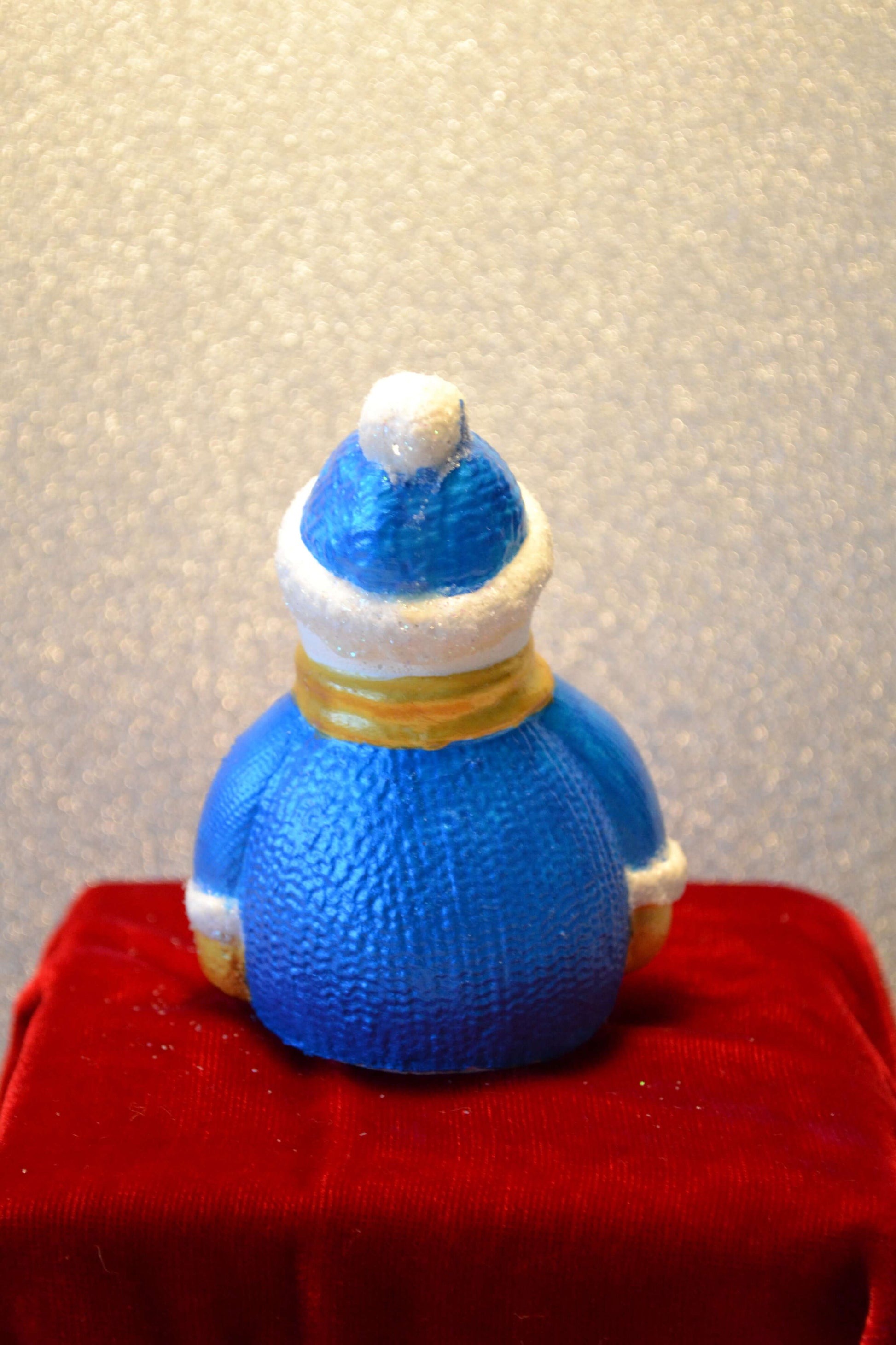 Hand-Painted Snowman Figurines. Christmas Holiday Decorations