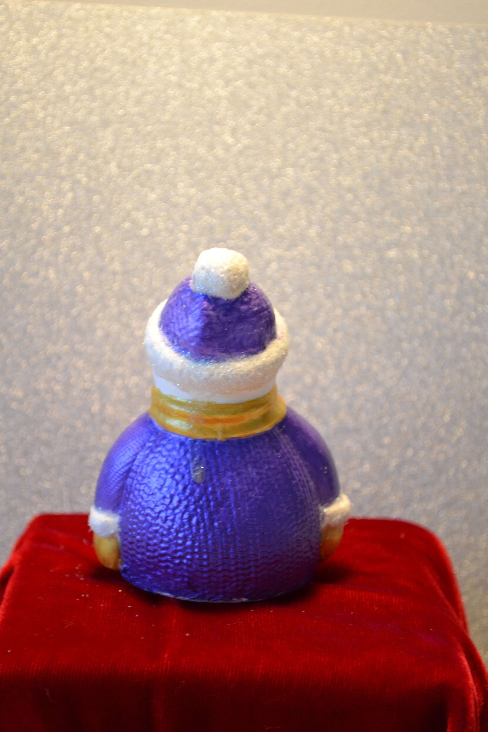 Hand-Painted Snowman Figurines. Christmas Holiday Decorations