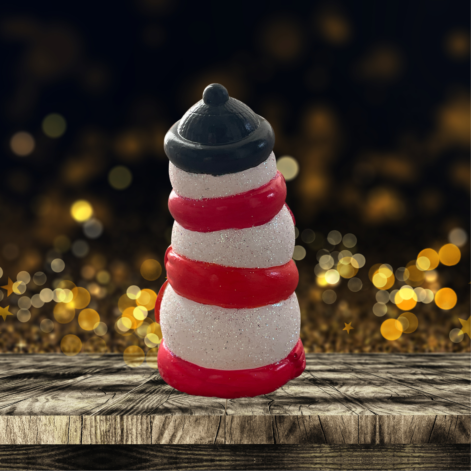 Stacked Snowman Figurine Festive Holiday Winter Decoration