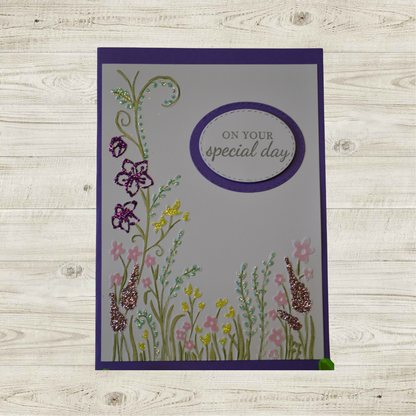 Handmade Wildflower Greeting Card – “On Your Special Day”